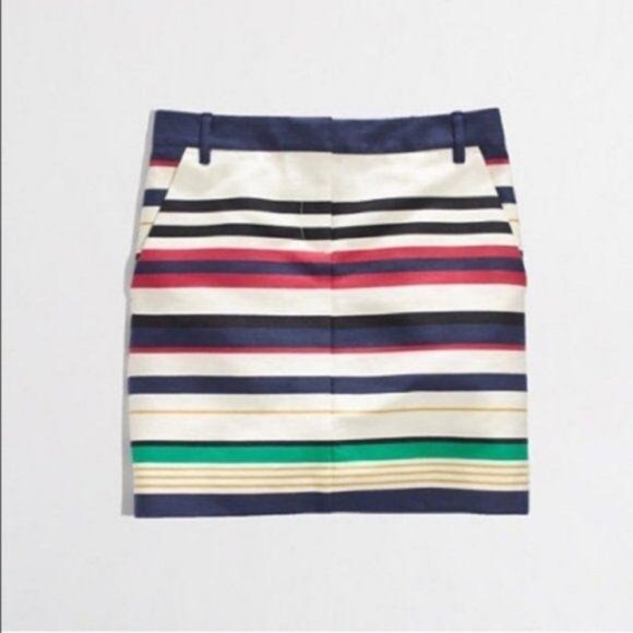 Crew Skirts J Crew Striped Mini Preppy Pockets Skirt Poshmark